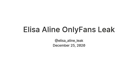 elise onlyfans|elisa aline